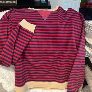 Free People size XS striped sweatshirt